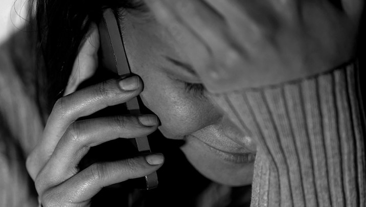 Woman talking on the phone